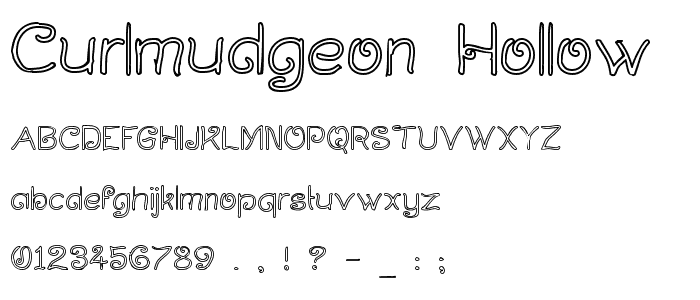 Curlmudgeon Hollow font